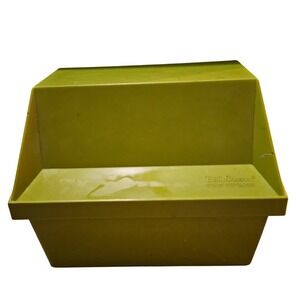 Vintage Betty Crocker Recipe Card Holder Green Step by Step Recipes Box BOX ONLY